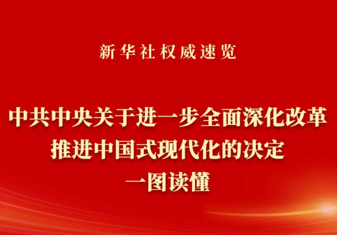 《中共中央关于进一步全面深化改革、推进中国式现代化的决定》一图读懂